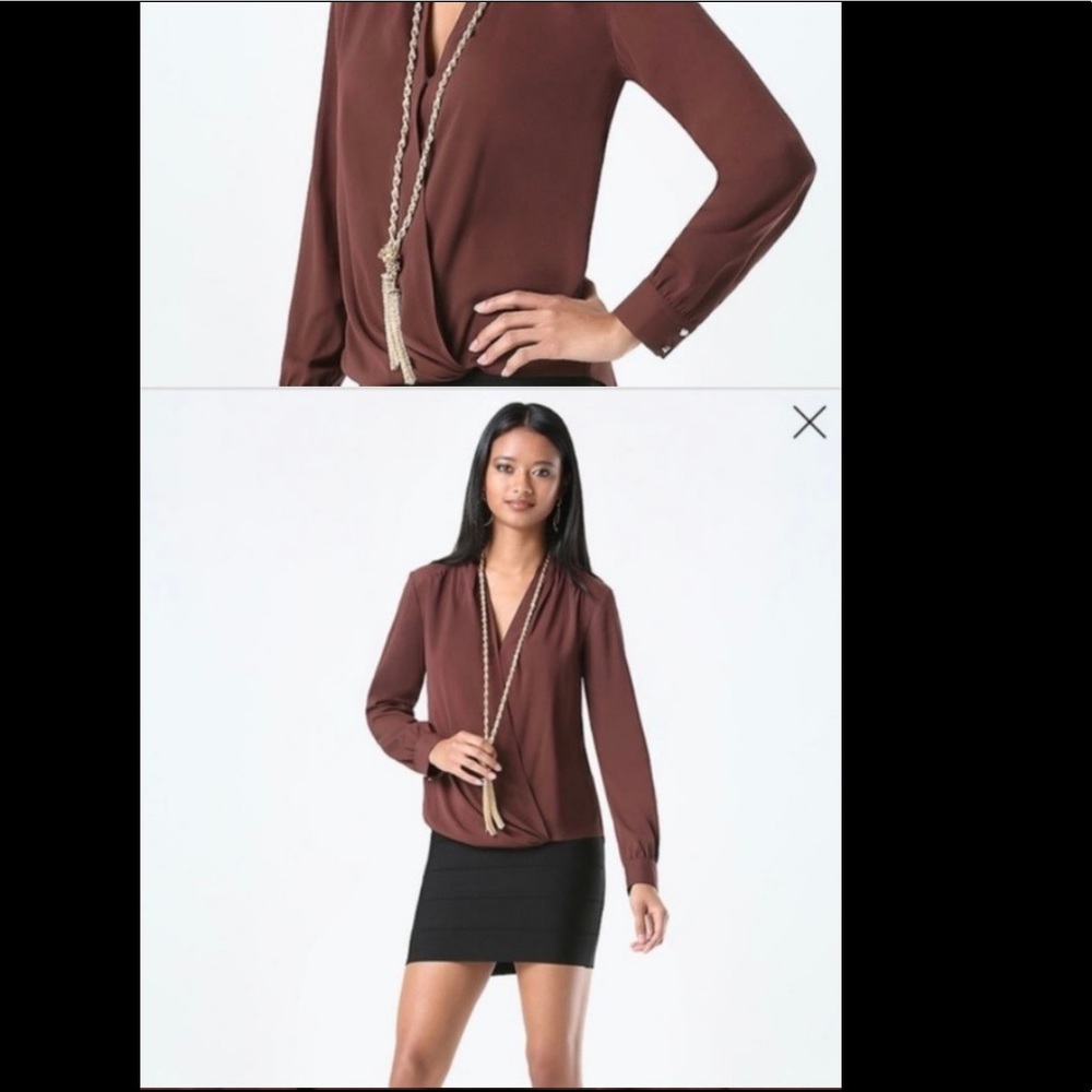 Bebe Dark Maroon Top